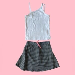 Girls Navy and White Striped Skort Size 11/12